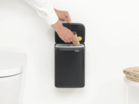 Brabantia BO 4 literes Fali / Álló fém szemetes - Matt fekete