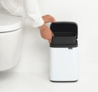 Brabantia BO 4 literes Fali / Álló fém szemetes - Fehér