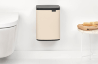 Brabantia BO 7 literes Fali / Álló fém szemetes - Bézs