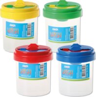 Junior közepes méretű műanyag ecsettál tetővel - Többféle