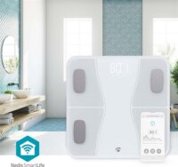 Nedis Smart Life Smart Digitális Személymérleg Max 180kg - Fehér