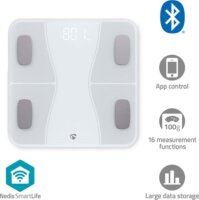 Nedis Smart Life Smart Digitális Személymérleg Max 180kg - Fehér