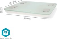 Nedis Smart Life Smart Digitális Személymérleg Max 180kg - Fehér