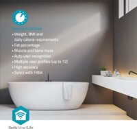 Nedis Smart Life Smart Digitális Személymérleg Max 180kg - Fehér