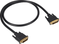 Sharkoon DVI-D apa - DVI-D apa (24+1) kábel 1m - Fekete