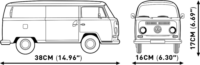 COBI Volkswagen T2a Camper Van Executive Edition 2775 darabos építőjáték 1:12 - Piros/Fehér