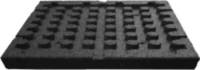 ReFlex esésvédő gumilap 3 x 50 x 50 cm - Fekete (6db/csomag)