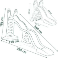 Smoby Life Megagliss 2 az 1-ben átalakítható mega Gyermek csúszda - Zöld