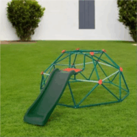 Plum Deimos Fém kupolamászóka csúszdával 261 x 182 x 90 cm - Zöld