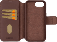 Decoded Apple iPhone 16E Bőr Flip telefon tok - Barna