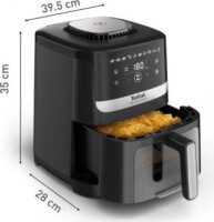 Tefal EY5568E0 Easy Fry Silence AirFryer Okos Forrólevegős sütő 5L - Fekete