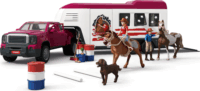 Schleich 42705 Horse Club Lakeside teherautó és pótkocsi figura szett