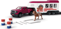 Schleich 42705 Horse Club Lakeside teherautó és pótkocsi figura szett
