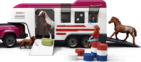 Schleich 42705 Horse Club Lakeside teherautó és pótkocsi figura szett