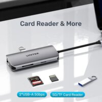 Unitek D1122A01 8 in 1 Univerzális USB-C Laptop Dokkoló 100 Watt