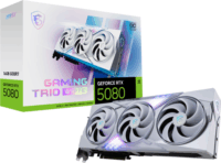 MSI GeForce RTX 5080 16GB GDDR7 Gaming Trio OC Videókártya - Fehér