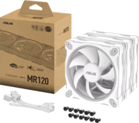 Asus MR120 Prime Reverse 120mm PWM ARGB Rendszerhűtő ventilátor - Fehér