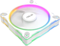 Asus MR120 Prime Reverse 120mm PWM ARGB Rendszerhűtő ventilátor - Fehér