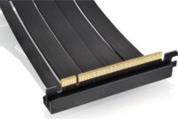 Thermaltake PCI-E 4.0 Dual 90 Degree Riser Kábel Adapter 13 cm - Fekete