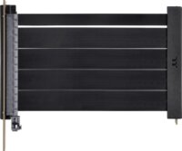 Thermaltake PCI-E 4.0 Dual 90 Degree Riser Kábel Adapter 13 cm - Fekete