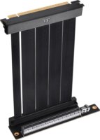 Thermaltake PCI-E 4.0 Dual 90 Degree Riser Kábel Adapter 13 cm - Fekete