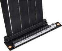 Thermaltake PCI-E 4.0 Dual 90 Degree Riser Kábel Adapter 13 cm - Fekete