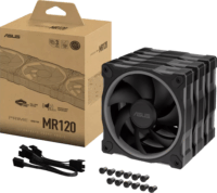 Asus MR120 Prime 120mm PWM ARGB Rendszerhűtő ventilátor 3db - Fekete