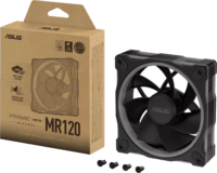Asus MR120 Prime Reverse 120mm PWM ARGB Rendszerhűtő ventilátor - Fekete
