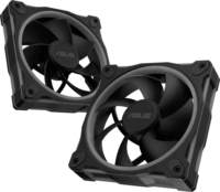 Asus MR120 Prime Reverse 120mm PWM ARGB Rendszerhűtő ventilátor - Fekete