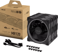 Asus MR120 Prime Reverse 120mm PWM ARGB Rendszerhűtő ventilátor 3db - Fekete