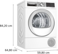 Bosch WQG24591BY Hőszivattyús szárítógép 9 kg 128 kWh/100 ciklus