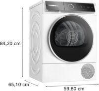 Bosch WQB246DNBY Hőszivattyús szárítógép 9kg 122 kWh/100 ciklus - Fehér
