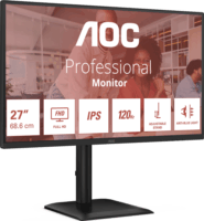 AOC 27" 27E4U 16:9 FHD IPS LED Irodai Monitor - Fekete