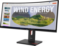 Lenovo 34" T34WD ThinkVision 21:9 QWHD VA LED Ívelt Irodai Monitor - Fekete