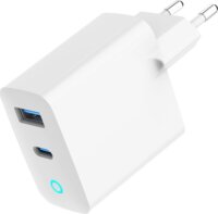 Gembird PDQC45L USB-A / USB-C Hálózati Gyorstöltő Adapter 45W - Fehér