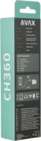 Avax CH360 USB-A / USB-C Hálózati Gyorstöltő Adapter 65W - Fehér