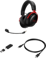 HP HyperX Cloud III S Wireless Gamer Fejhallgató Headset - Fekete/Piros
