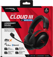 HP HyperX Cloud III S Wireless Gamer Fejhallgató Headset - Fekete/Piros