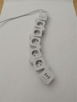 SPS SRG5-UF 2xUSB-A / USB-C Hálózati elosztó 5 aljzatos 1.5m - Fehér