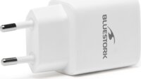 Bluestork PW-30-CA USB-C / USB-A Hálózati Gyorstöltő Adapter 30W - Fehér