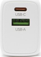 Bluestork PW-30-CA USB-C / USB-A Hálózati Gyorstöltő Adapter 30W - Fehér