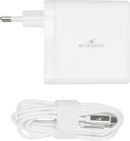 Bluestork PW-NB-65-C-W USB-C / USB-A Hálózati Gyorstöltő Adapter 65W + 1.8m USB-C kábel - Fehér