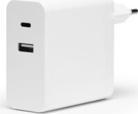 Bluestork PW-NB-65-C-W USB-C / USB-A Hálózati Gyorstöltő Adapter 65W + 1.8m USB-C kábel - Fehér