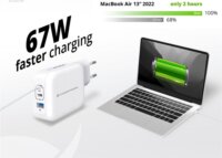 Conceptronic ALTHEA17W 2xUSB-C / USB-A Hálózati Gyorstöltő Adapter 67W + USB-C töltőkábel - Fehér