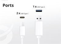 Conceptronic ALTHEA17W 2xUSB-C / USB-A Hálózati Gyorstöltő Adapter 67W + USB-C töltőkábel - Fehér