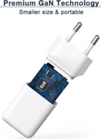 Conceptronic ALTHEA16W USB-C / USB-A Hálózati Gyorstöltő Adapter 33W + 3in1 töltőkábel - Fehér