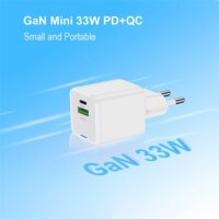 Conceptronic ALTHEA16W USB-C / USB-A Hálózati Gyorstöltő Adapter 33W + 3in1 töltőkábel - Fehér