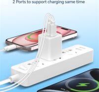 Conceptronic ALTHEA16W USB-C / USB-A Hálózati Gyorstöltő Adapter 33W + 3in1 töltőkábel - Fehér