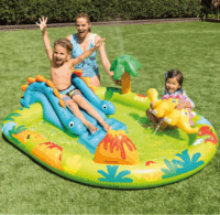 Intex 57166NP Felfújható kicsi dinó gyerek medence 191 x 152 x 58 cm - Mintás