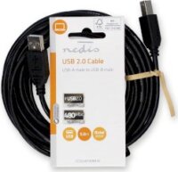 Nedis CCGL60100BK50 USB-A apa - USB-B apa 2.0 Nyomtató kábel 5m - Fekete